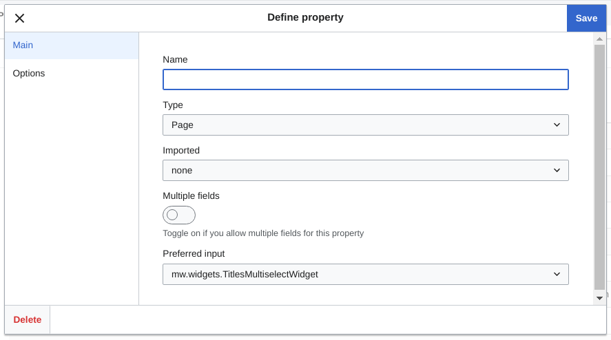 Property tab