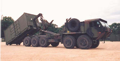 U.S. Army's Oshkosh 10x10 M1075 Palletized Load System (PLS)