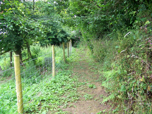 File:Permissive path, Bridford - geograph.org.uk - 1400580.jpg