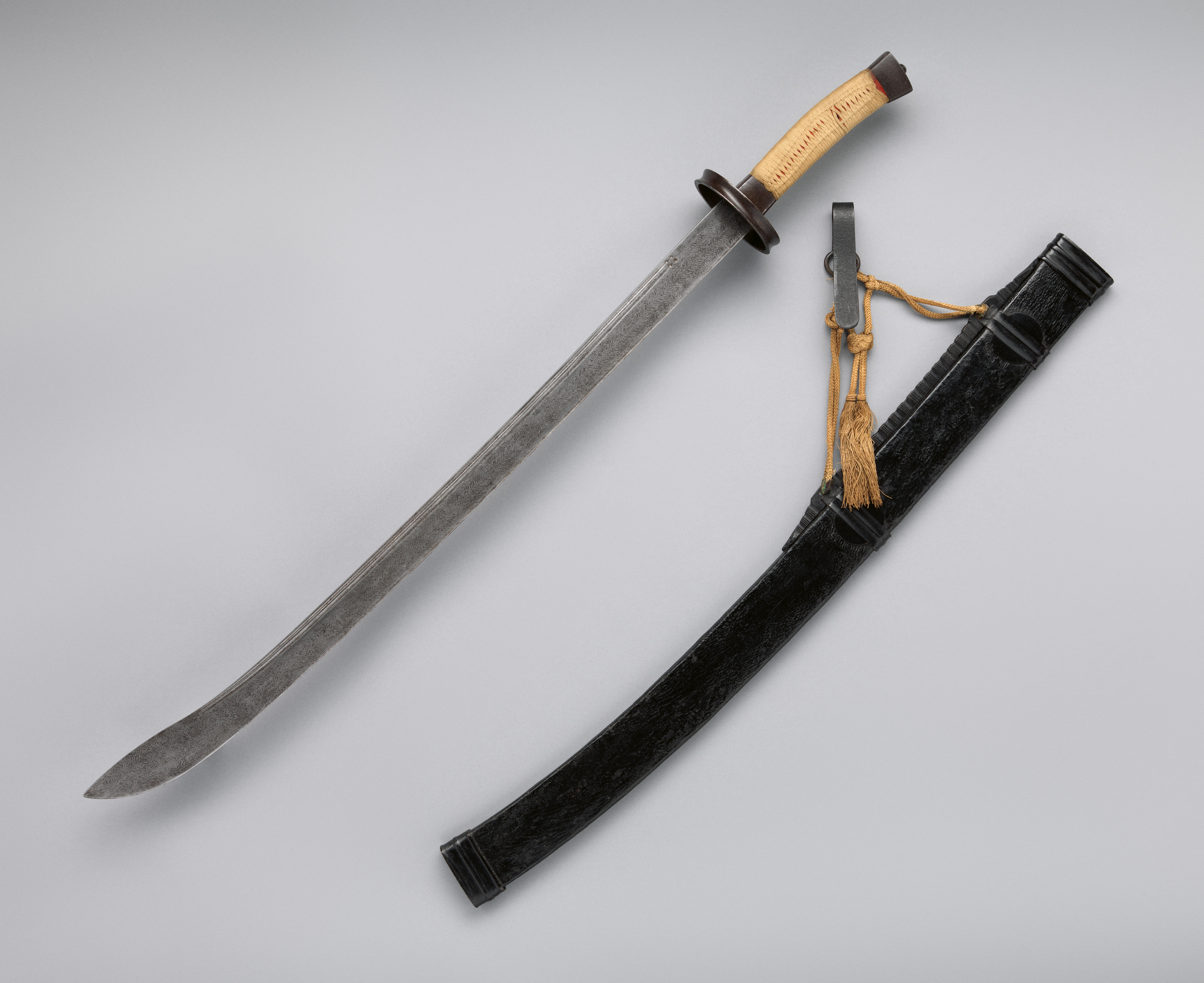 Historical Mongol Dagger 14"Mongolian Dagger Grey Color with Sheath 