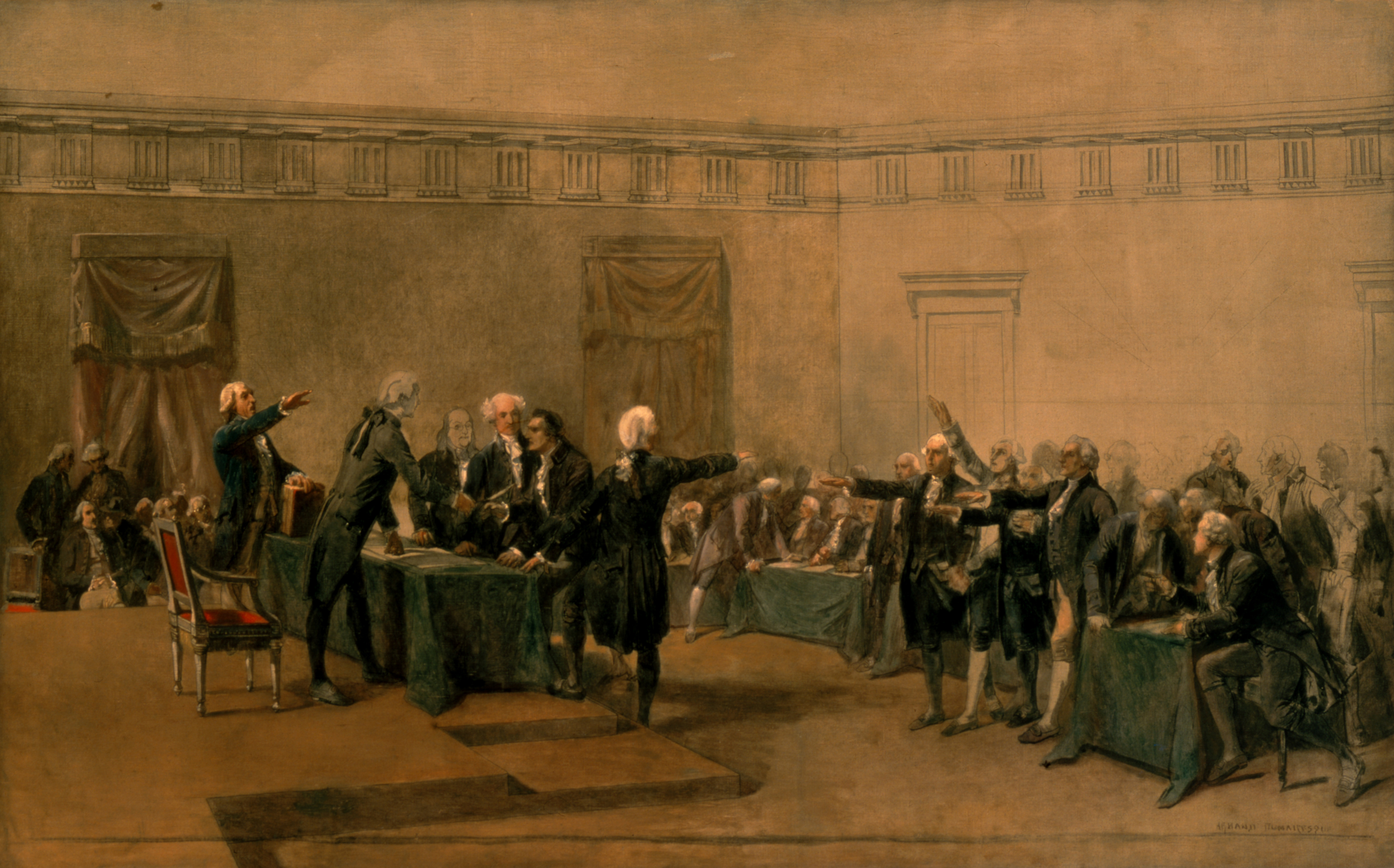 File Signing Of Declaration Of Independence By Armand Dumaresq C1873 