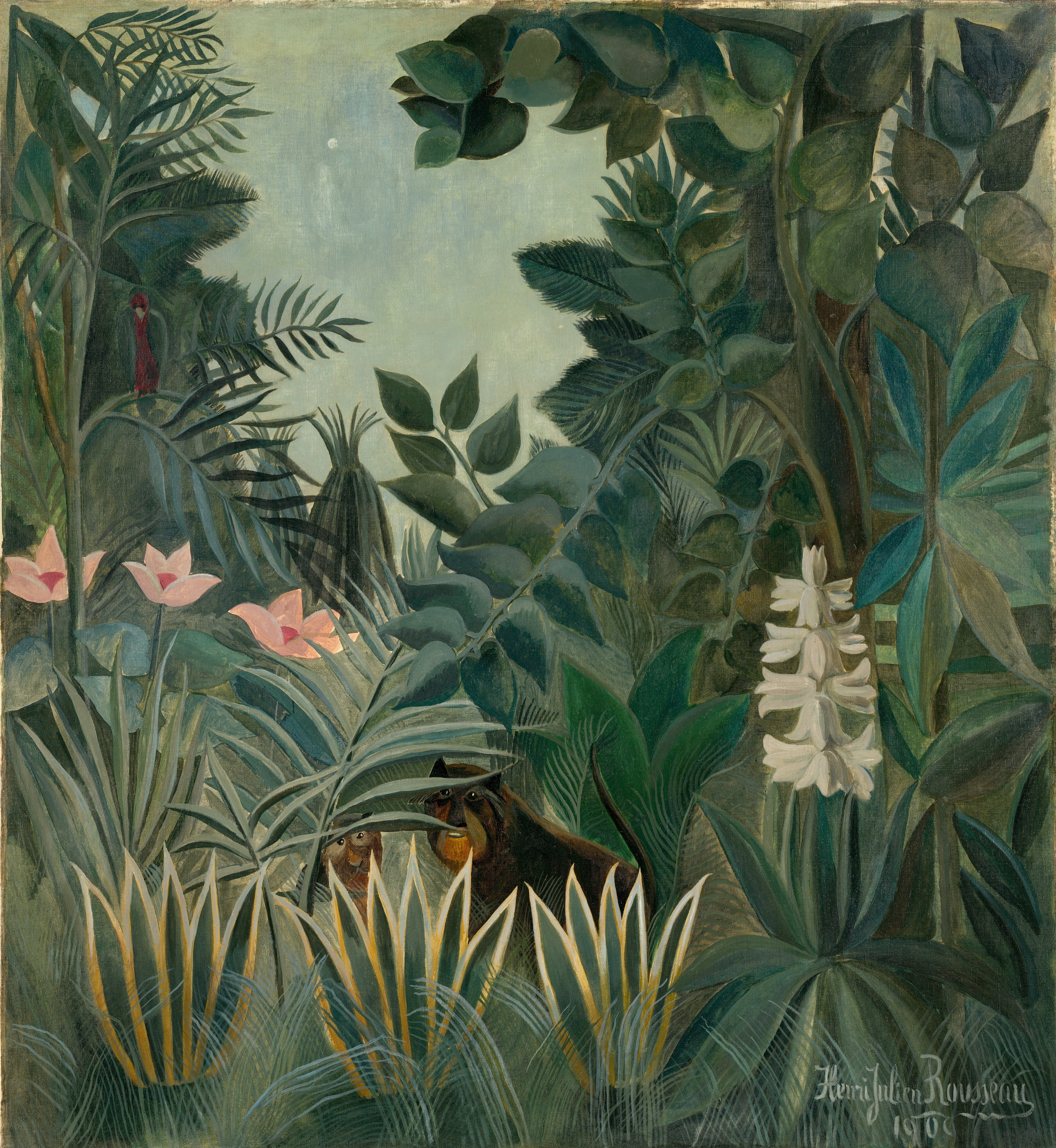 Henri Rousseau jungles: Henri Rousseau, The Equatorial Jungle, 1909, National Gallery of Art, Washington