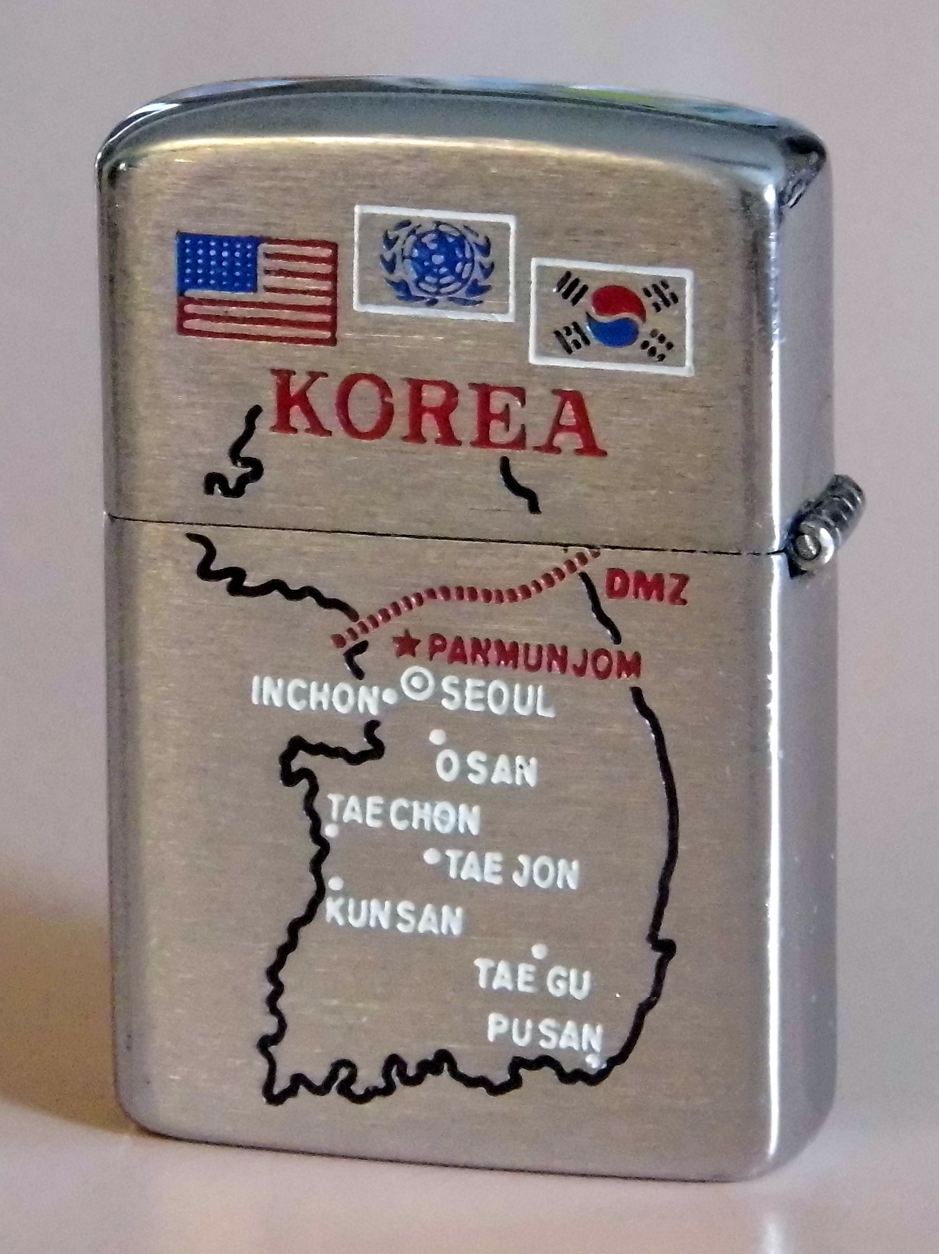 File:Vintage Cigarette Lighter, Souvenir of Military Service In 