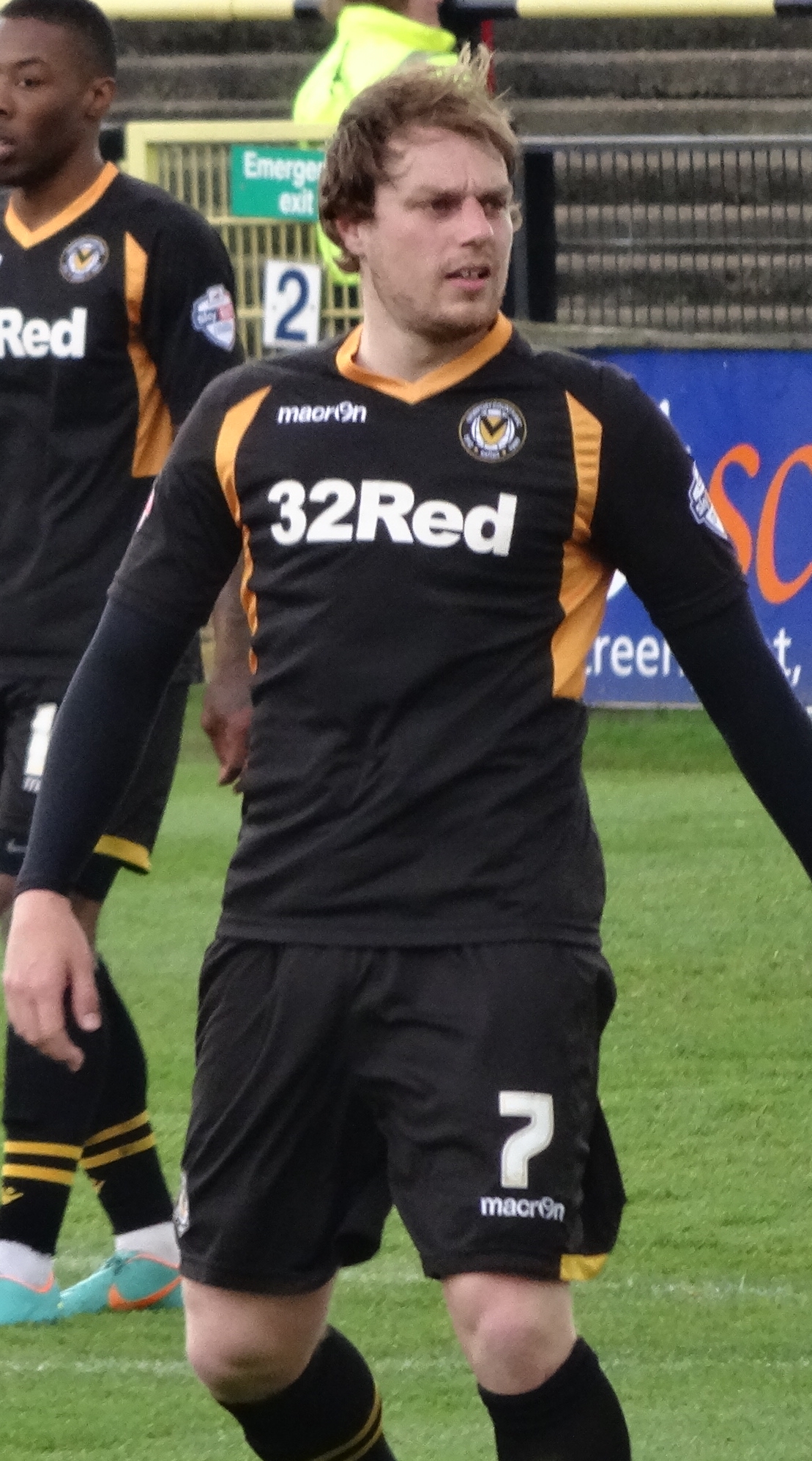 Chapman playing for [[Newport County A.F.C.|Newport County]] in 2014