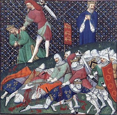 The capture of the French king John II at Poitiers in 1356
