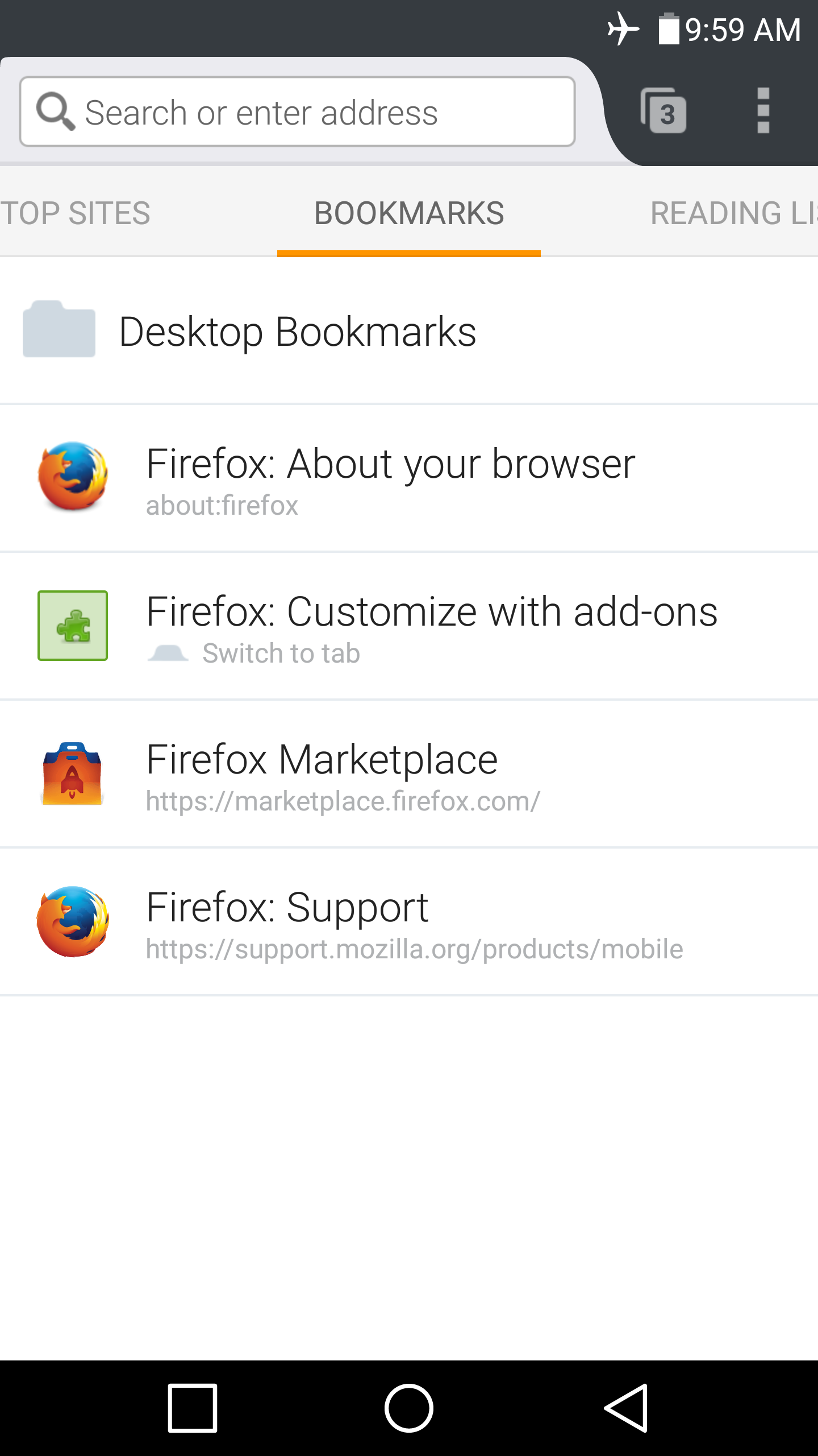 Firefox for mobile