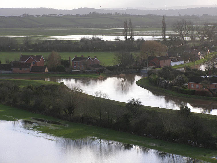 Junction of the Rivers Parrett and Tone from Burrow Mump - geograph.org.uk - 3823634