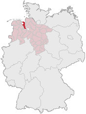 Bielde:Lage des Landkreises Wesermarsch in Deutschland.GIF