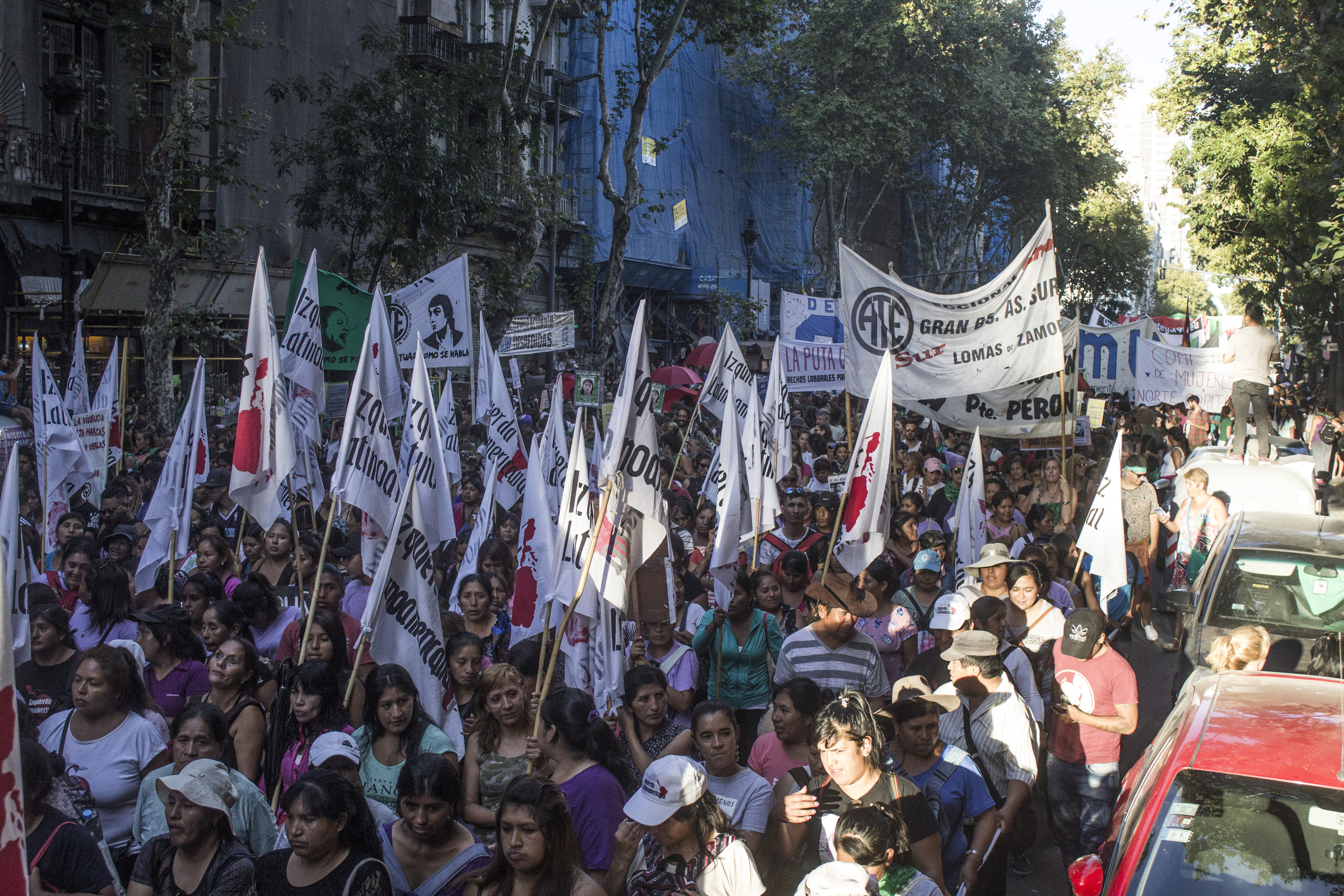 Paro internacional de mujeres en Buenos Aires, 2018.