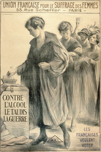 Union française pour le suffrage des femmes 1909 poster.png
