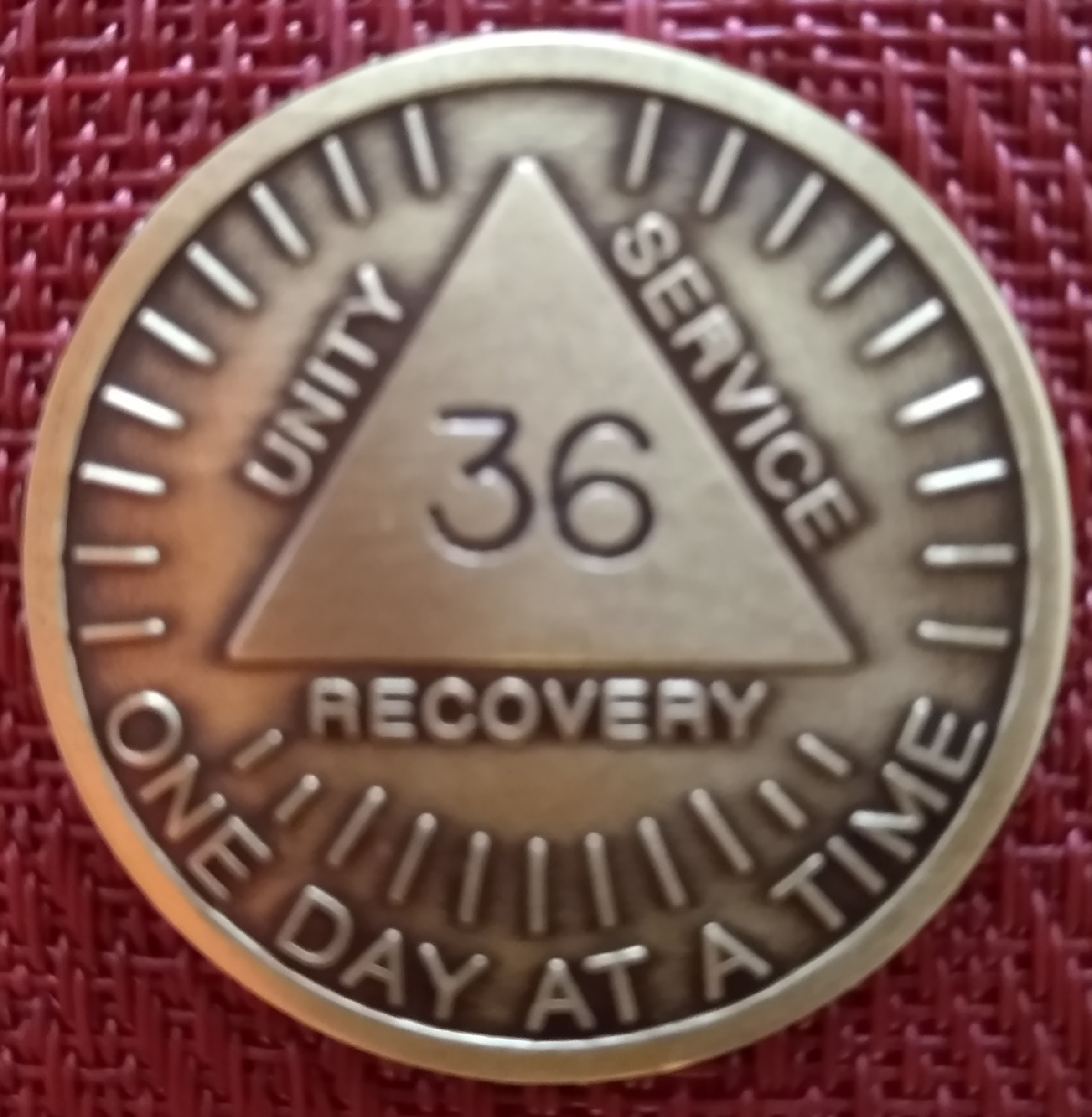 Alcoholics Anonymous 48 Year Recovery Coin Chip Medallion Medal Token AA Bronze 