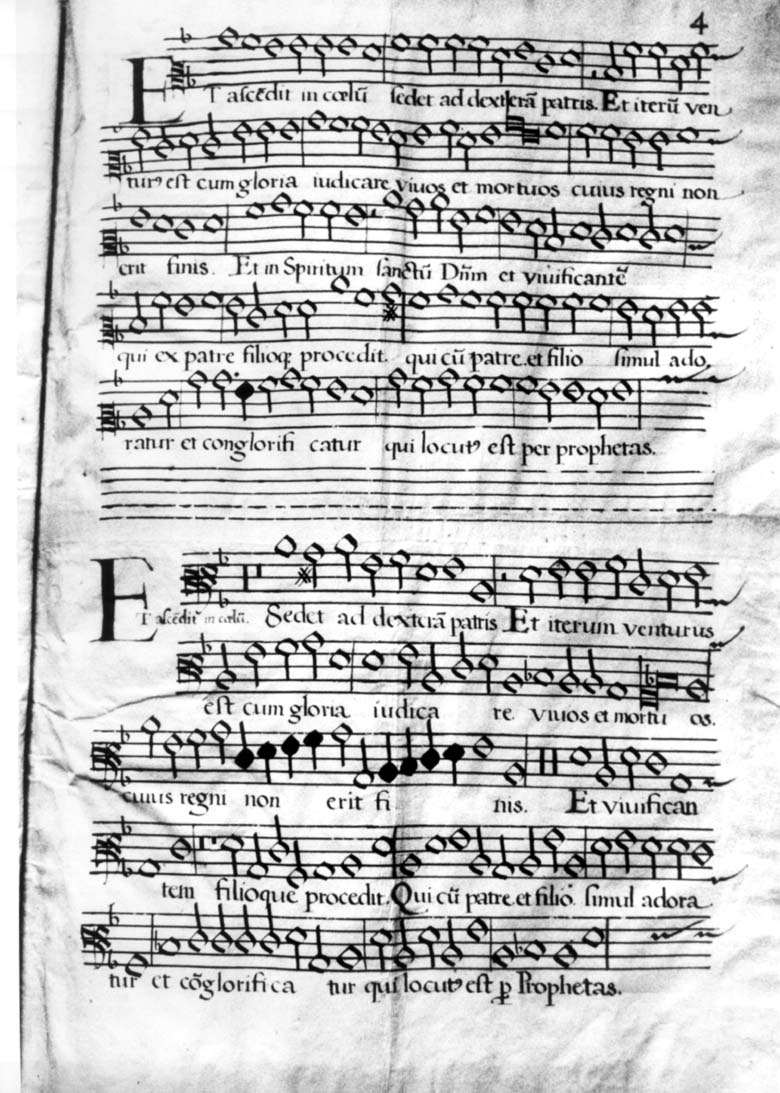 ''"Credo romano"''. Manuscrito conservado en [[El Escorial