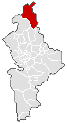 Vị trí của đô thị trong bang Nuevo León