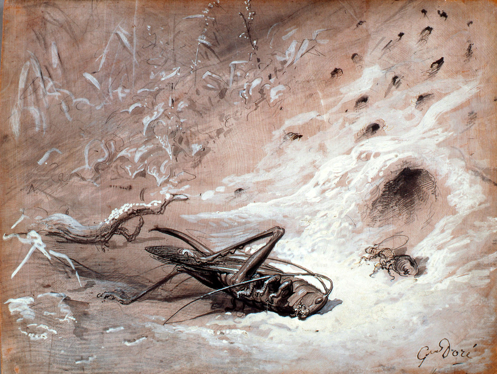File Gustave Dore La Cigale Et La Fourmi Jpg Wikimedia Commons