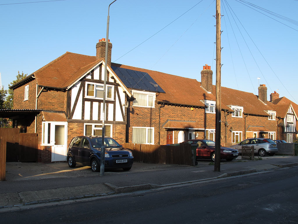 Solar panels on a house - geograph.org.uk - 2640200