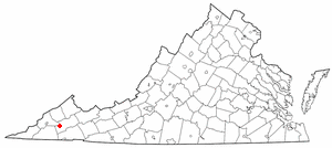 Castlewood, Virginia, marked by this map, was the location of Camp Solidarity. The main mines involved were located close to that area. VAMap-doton-Castlewood.PNG