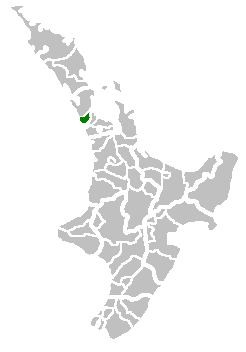 Localisation de la ville de Waitakere