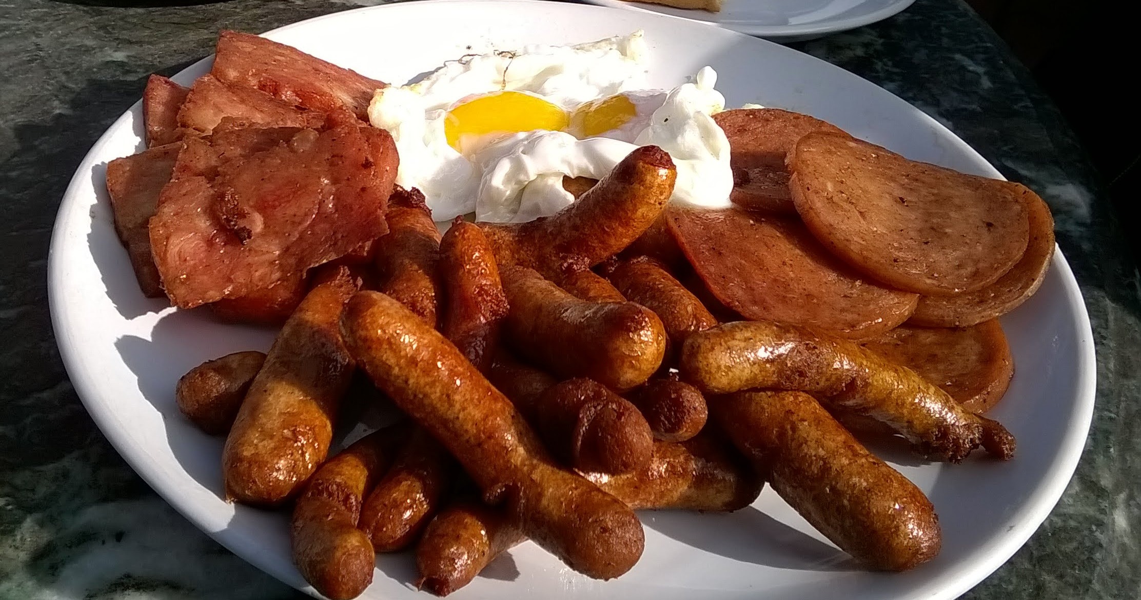 File:Breakfast Platter - Sausage, Bacon, Ham Salami & Egg.jpg - Wikimedia  Commons