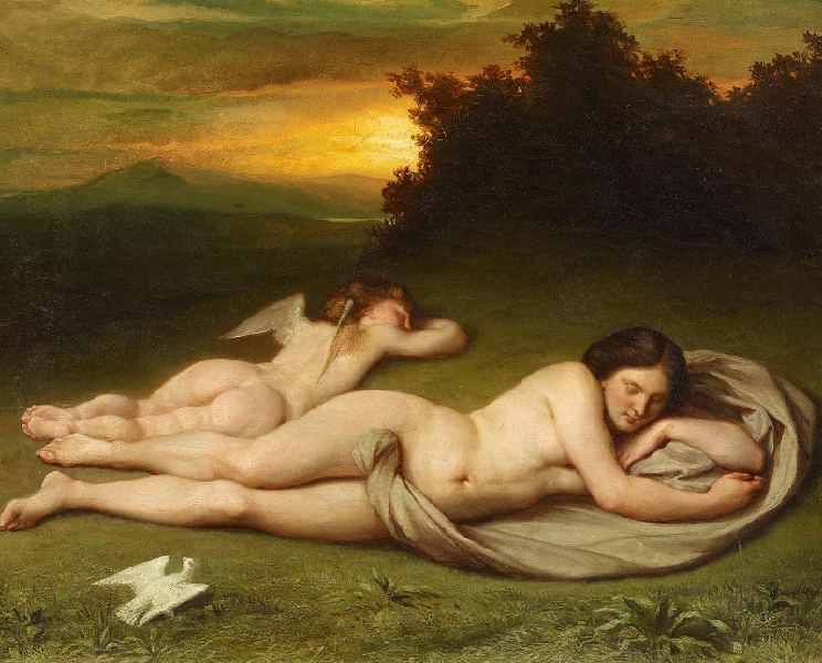 Hermann Steinfurth - Schlafende Venus und Amor