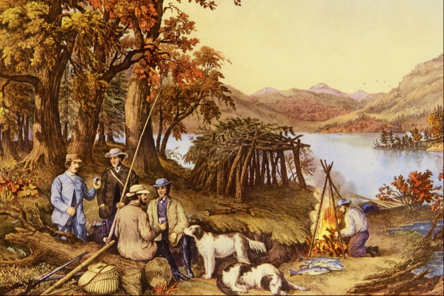 File:Hunting, Fishing and Forest Scenes - Currier and Ives.png - Wikimedia  Commons