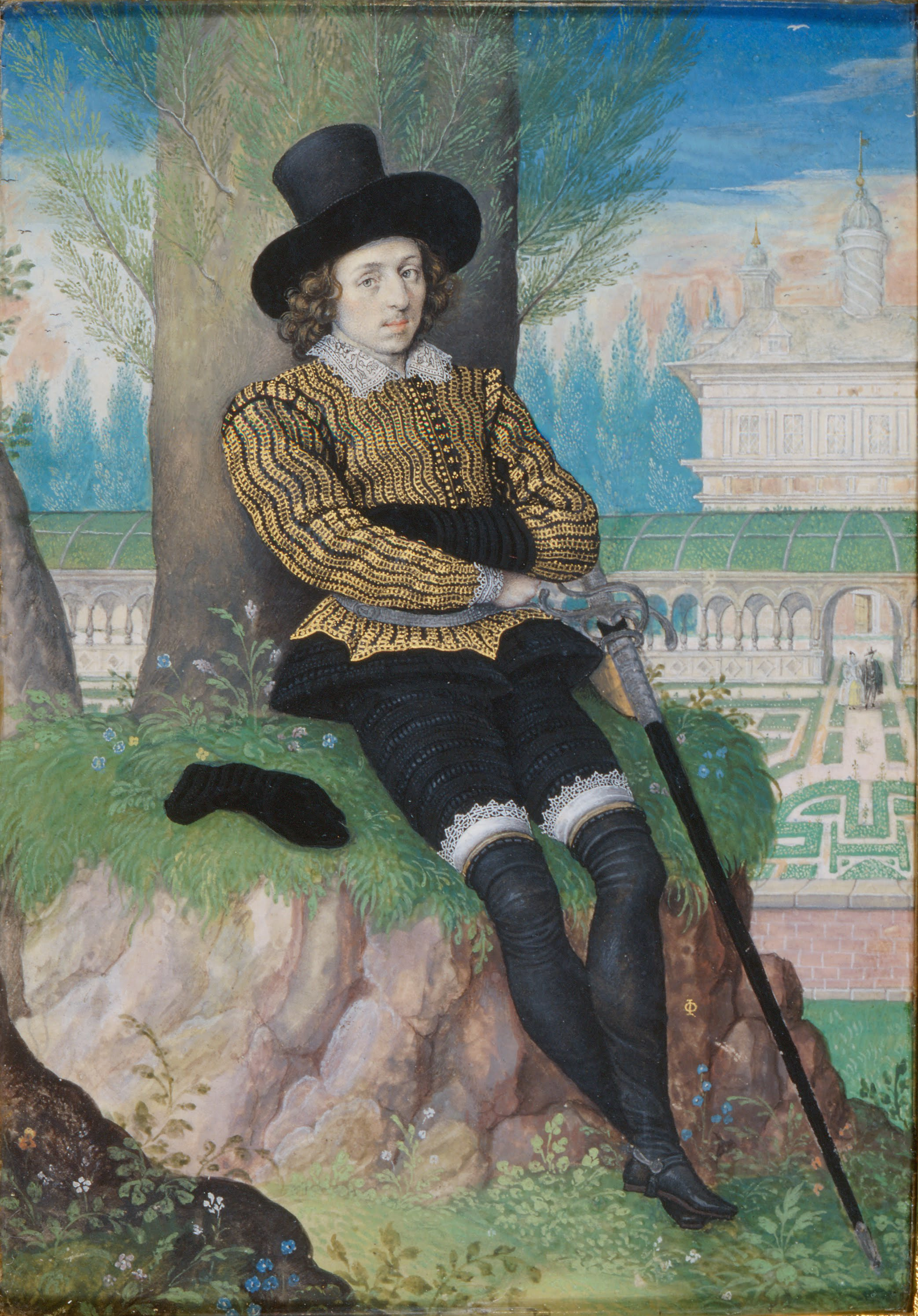 ''Young Man Seated under a Tree'', 1590–95, [[Royal Collection