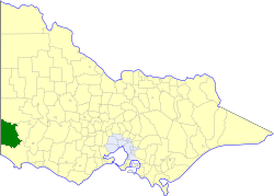 <span class="mw-page-title-main">Shire of Glenelg (former)</span> Local government area in Victoria, Australia