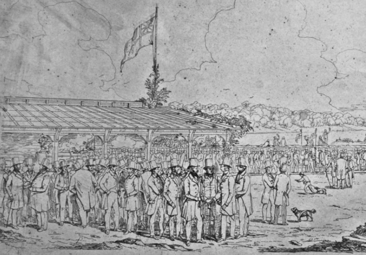 File:Opening Ceremony of Ipswich Croft Street Railway Station (1846) by Frederick Russel.png