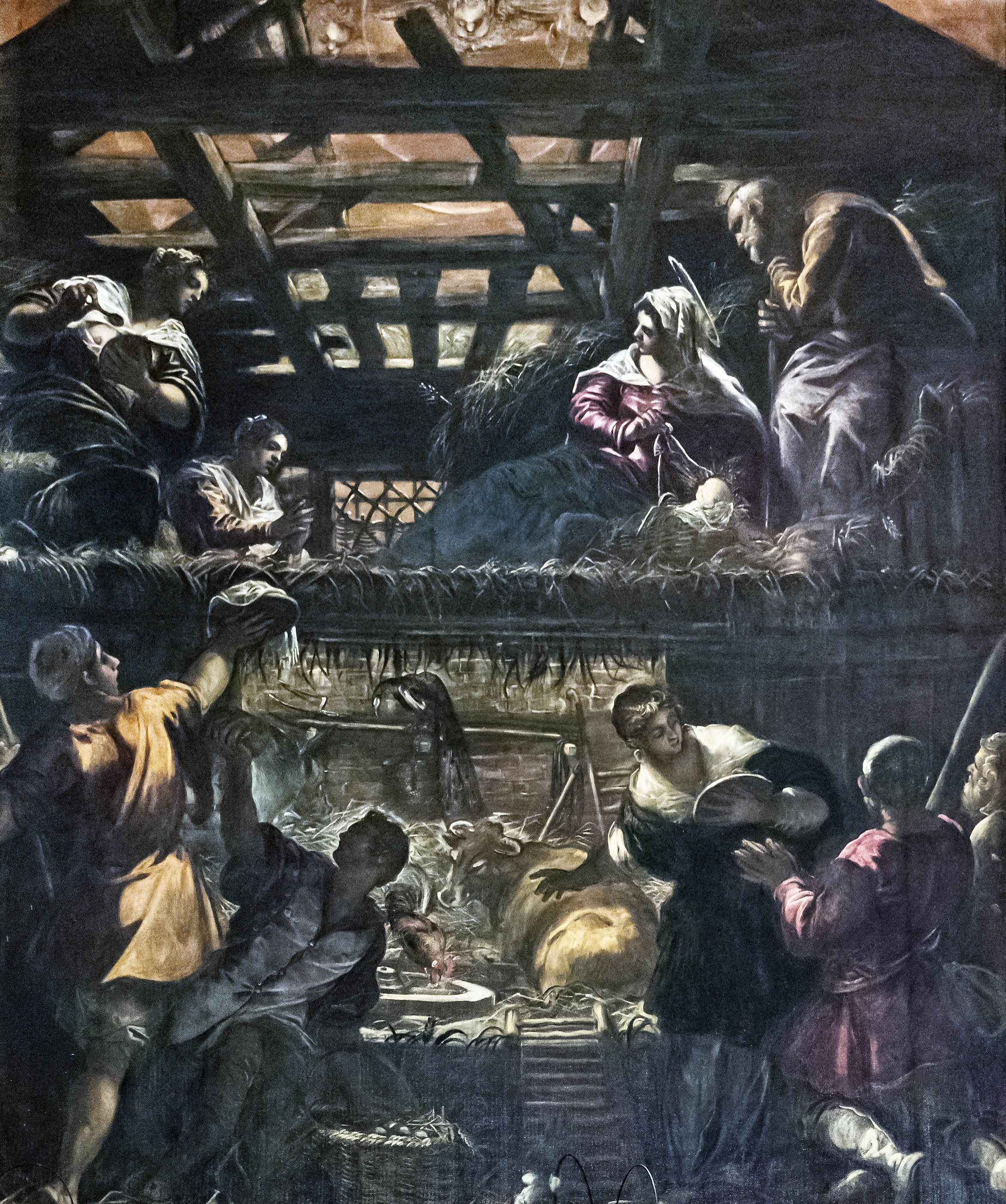 Archivo:Paintings by Tintoretto Scuola Grande di Rocco - Sala superiore - Adoration the Shepherds.jpg - Wikipedia, la enciclopedia libre