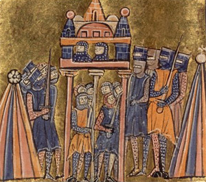 Asediul Niceei, miniatură, secolul al XIII-lea