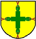 D'oro, alla croce serpentina di verde con le teste terminanti con doppia lingua di rosso