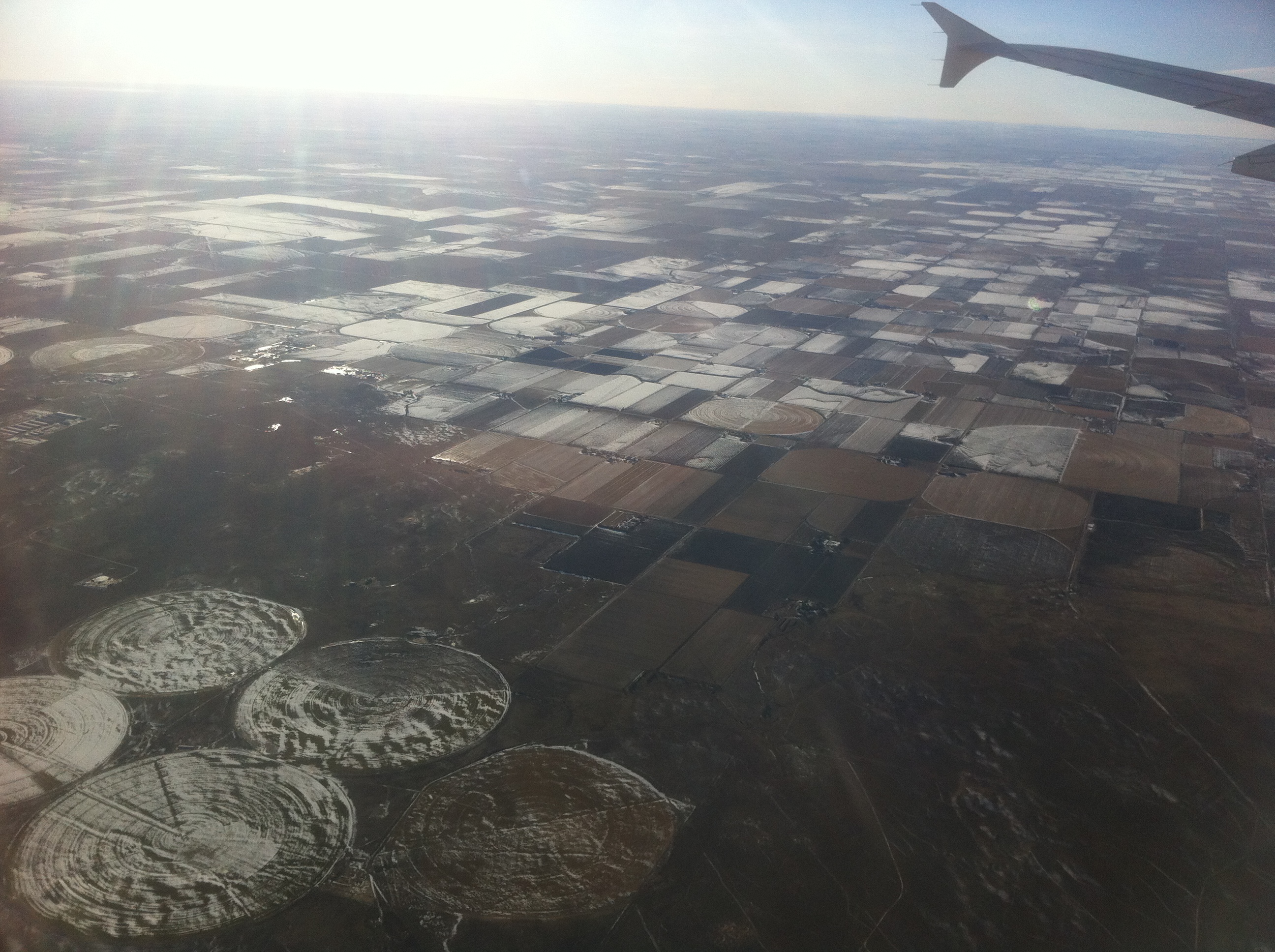 center pivot irrigation aerial