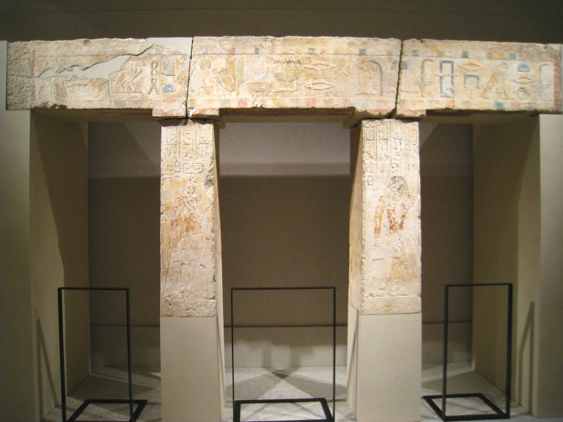 Portico of the mastaba of Neferbauptah, 5th dynasty of Egypt Berlin_Neues_Museum_-_portique_de_Neferbaouptah