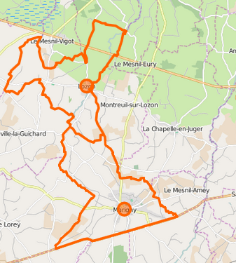 Carte Marigny-le-Lozon