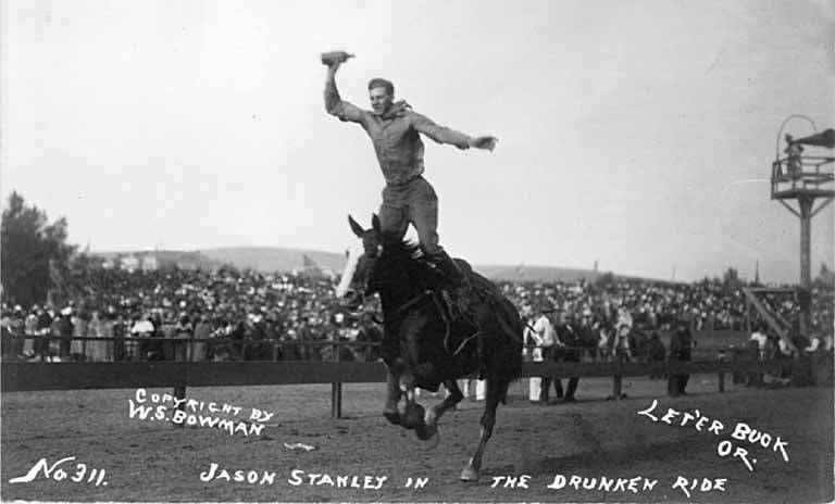 File:Cowboy Jason Stanley performing a riding trick at the Round-Up, Pendleton, Oregon, between 1910 and 1917 (AL+CA 1865).jpg