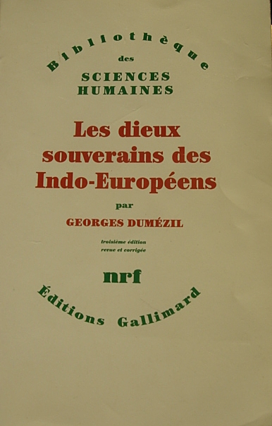 Portada de su libro ''Les dieux souverains des Indo-Européens''.