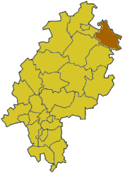Lokasi Werra-Meißner-Kreises di Hessen