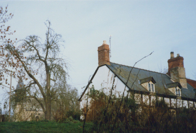File:Houses and church at Burrington - geograph.org.uk - 243002.jpg