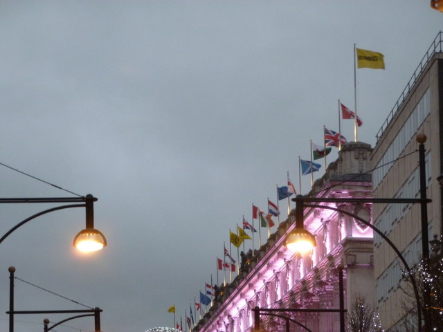 File:London, flags above Selfridge’s - geograph.org.uk - 2748339.jpg