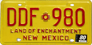 File:New Mexico license plate, 1980.png