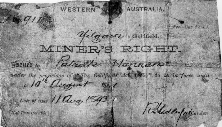 File:Paddy Hannan's miner's right.jpg