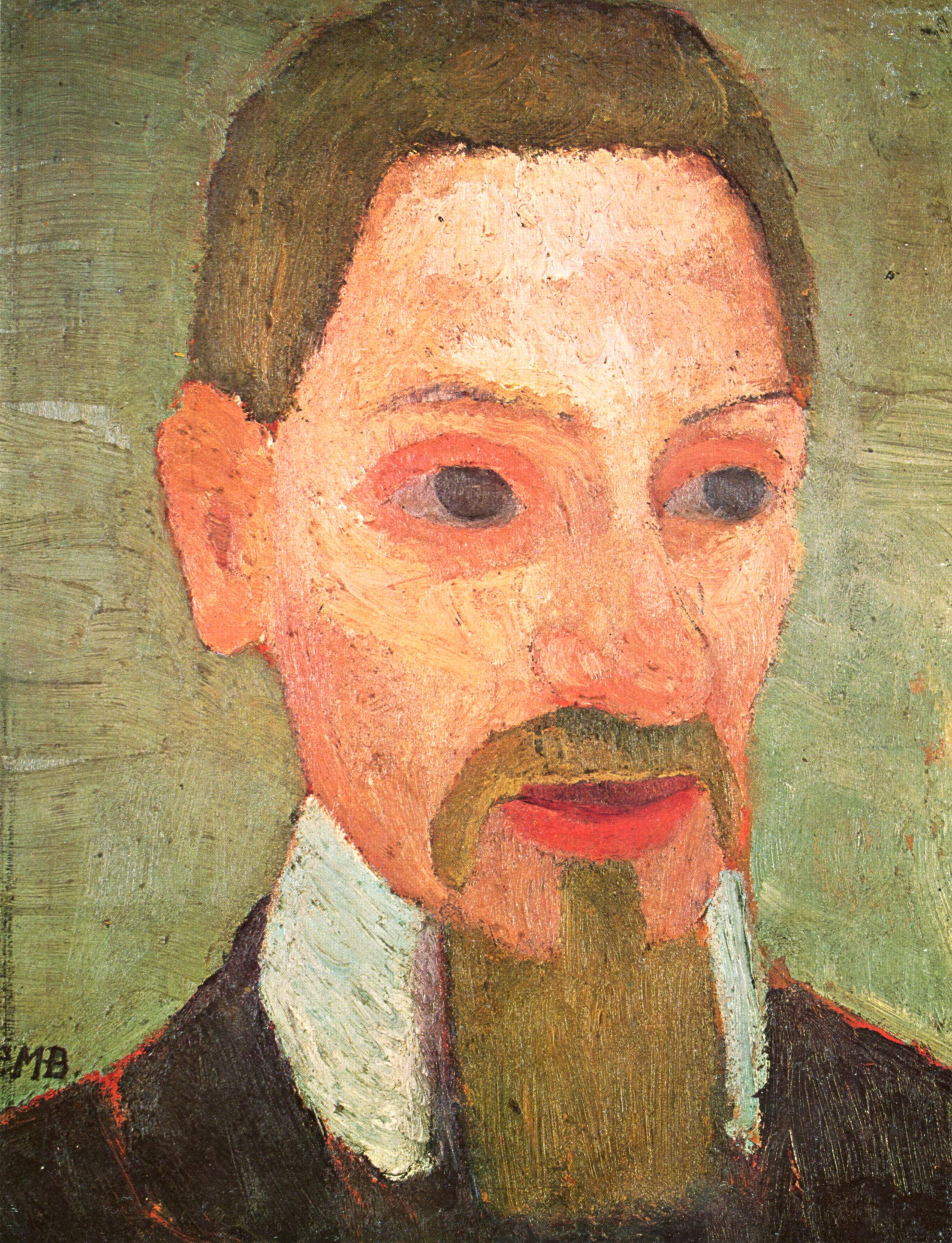 A painting of a person with a beard and mustache