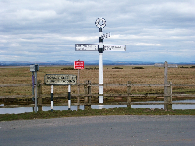 File:Signs on road by Burgh Marsh - geograph.org.uk - 733436.jpg