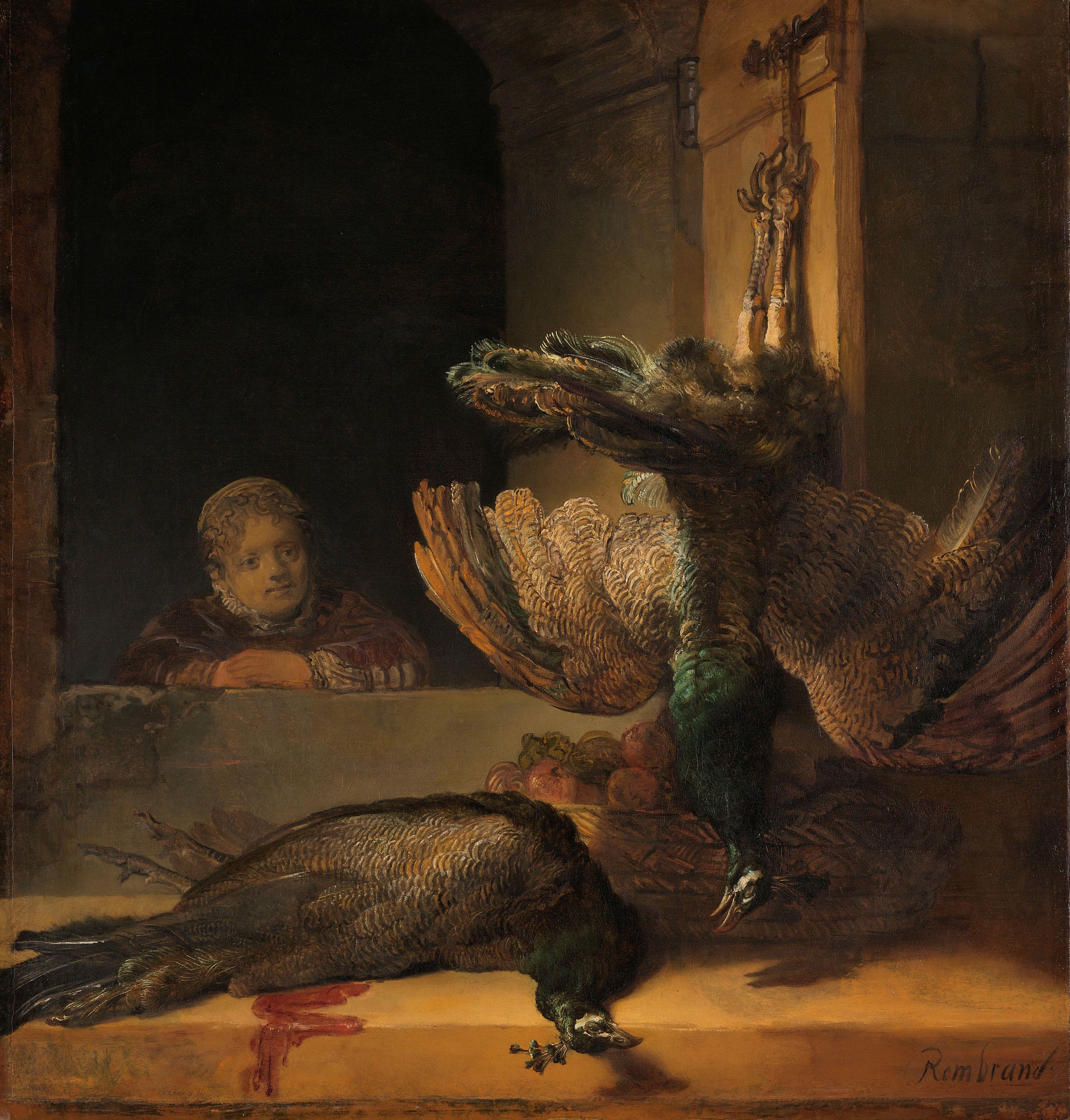 Rembrandt, "Still Life with Peacocks(1639)"