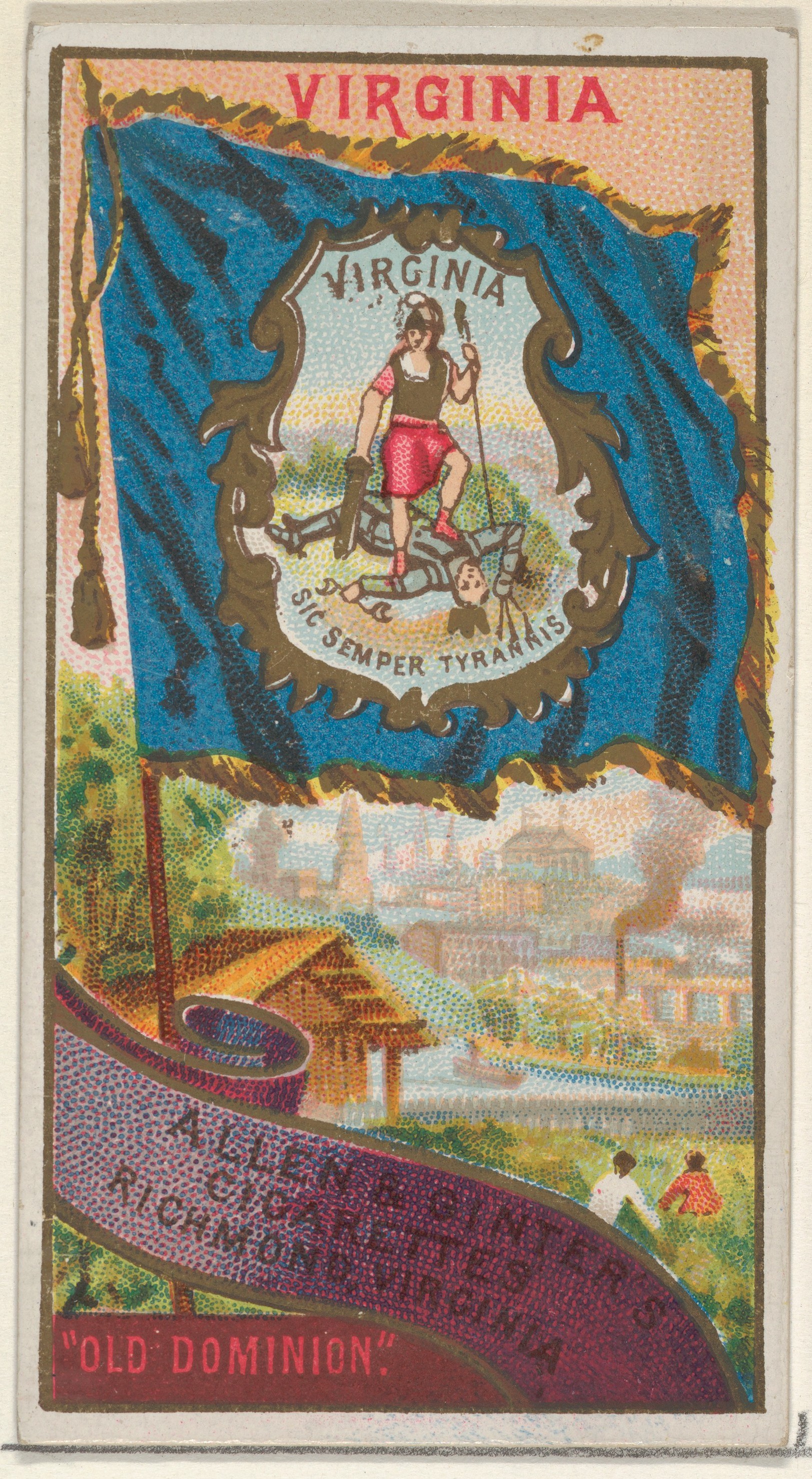 Virginia, from Flags of the States and Territories (N11) for Allen & Ginter Cigarettes Brands MET DP834591