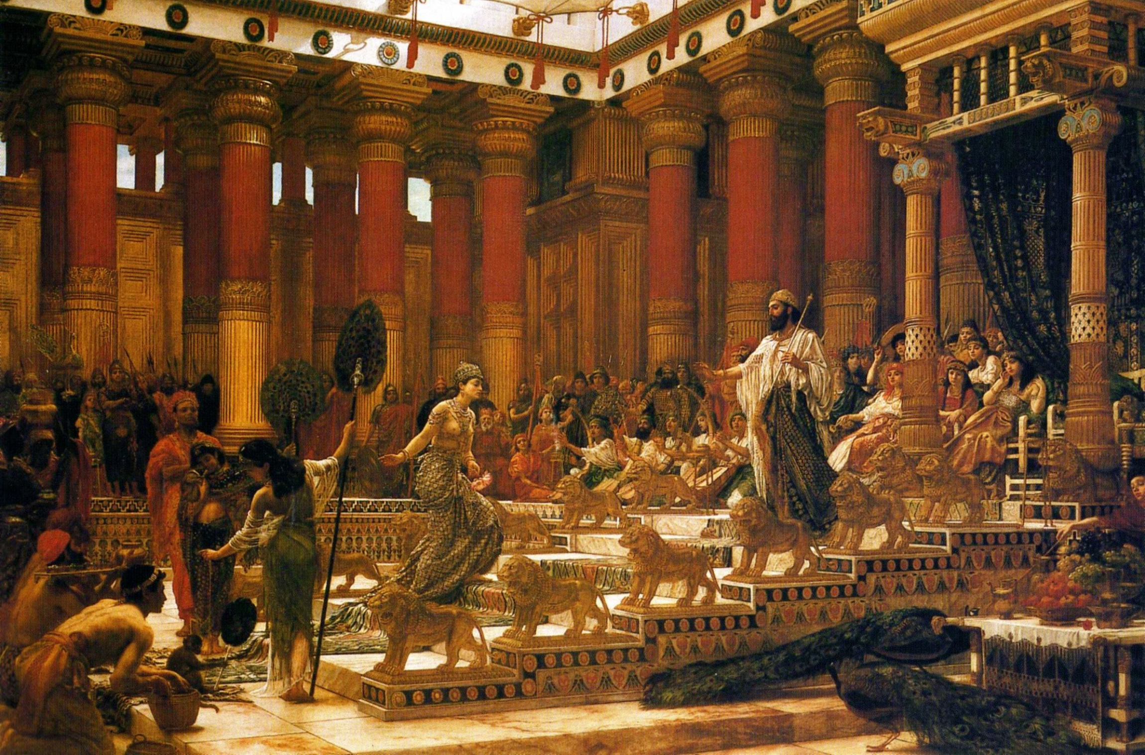 'The Visit Of The Queen Of Sheba To King Solomon'%2C Oil On Canvas Painting By Edward Poynter%2C 1890%2C Art Gallery Of New South Wales 