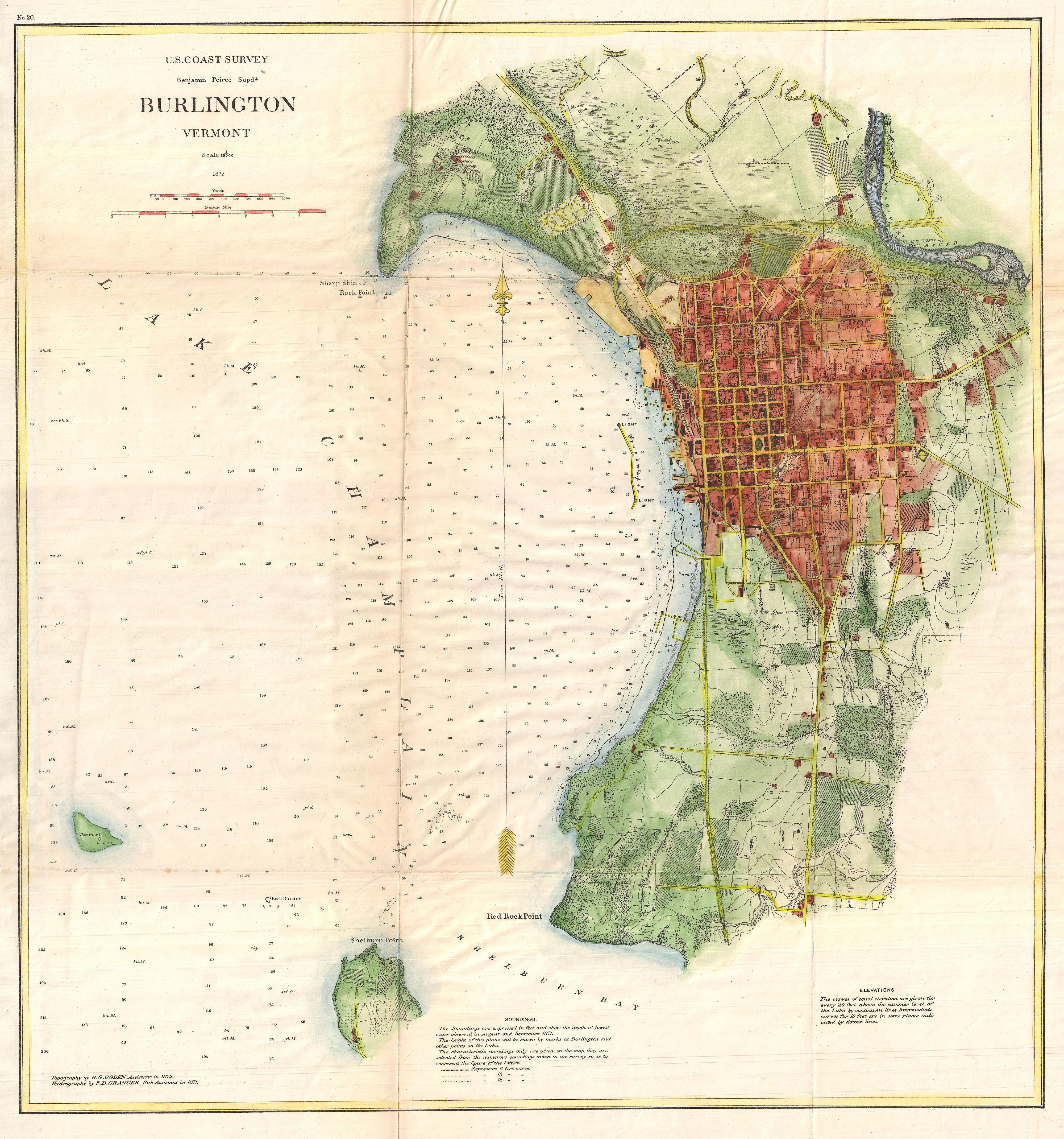 map of burlington vermont File 1872 U S Coast Survey Map Of Burlington Vermont map of burlington vermont