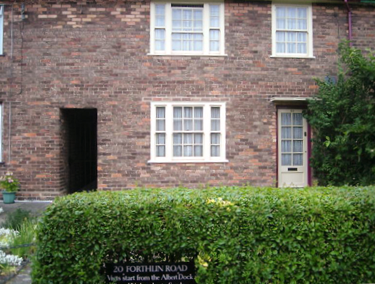 Antigua casa de McCartney, 20 Forthlin Road. La familia McCartney se mudó a esta dirección en 1955.