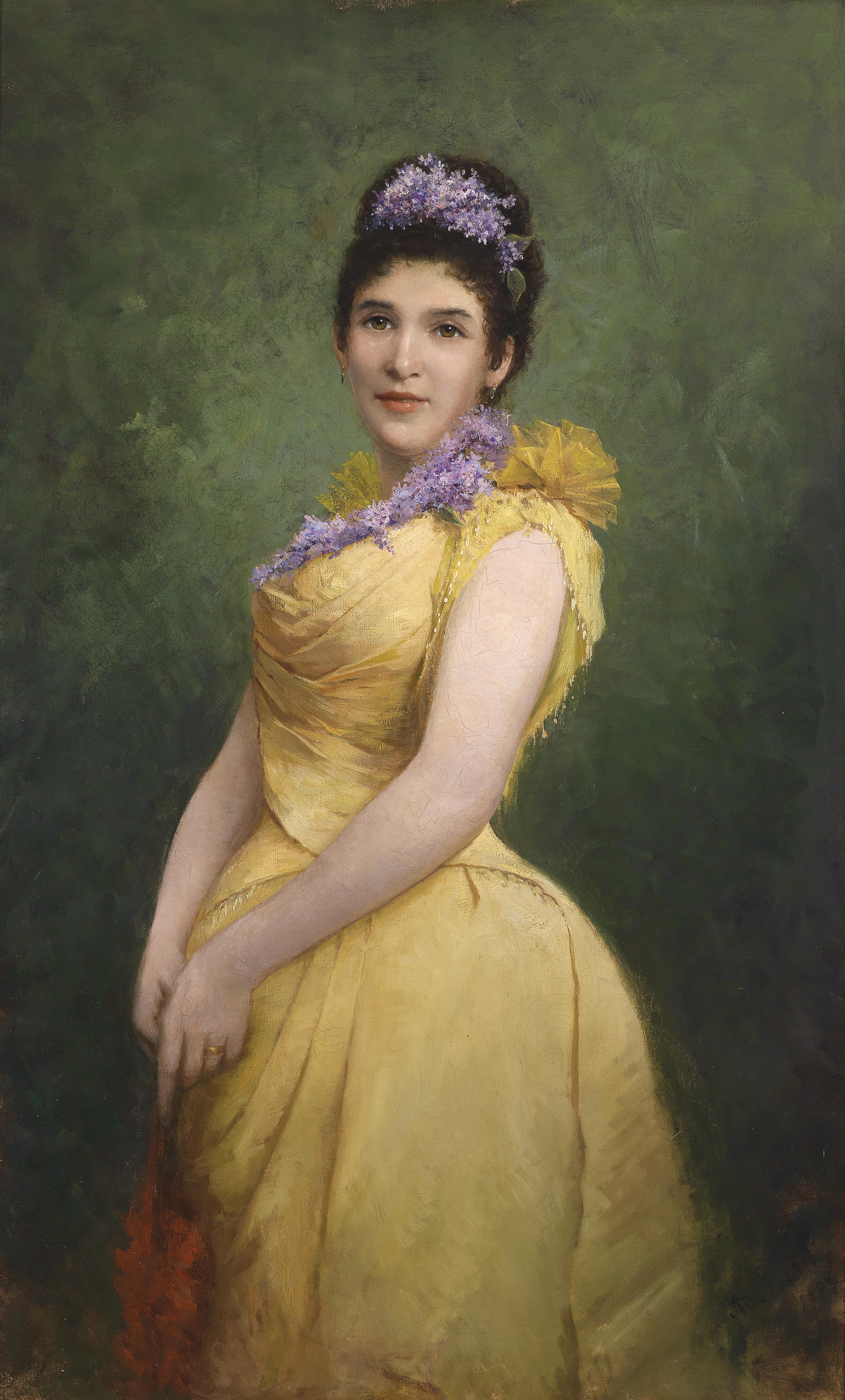 Женщины 19 мая. Румынский художник Viktor Schramm (1865-1929). Женский портрет. Портрет дамы.