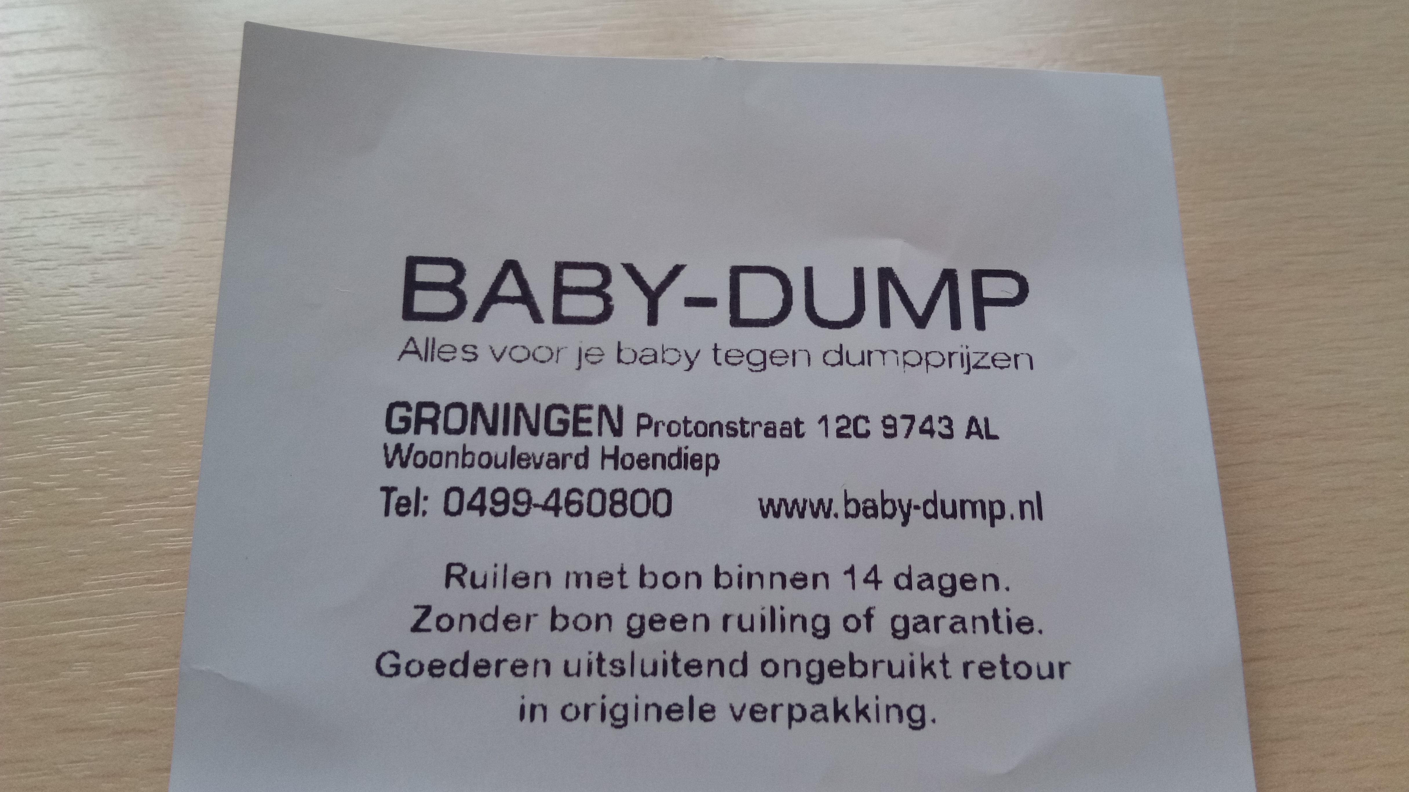 Zeug schrijven huren File:Baby-Dump receipt, Winschoten (2019) 02.jpg - Wikimedia Commons