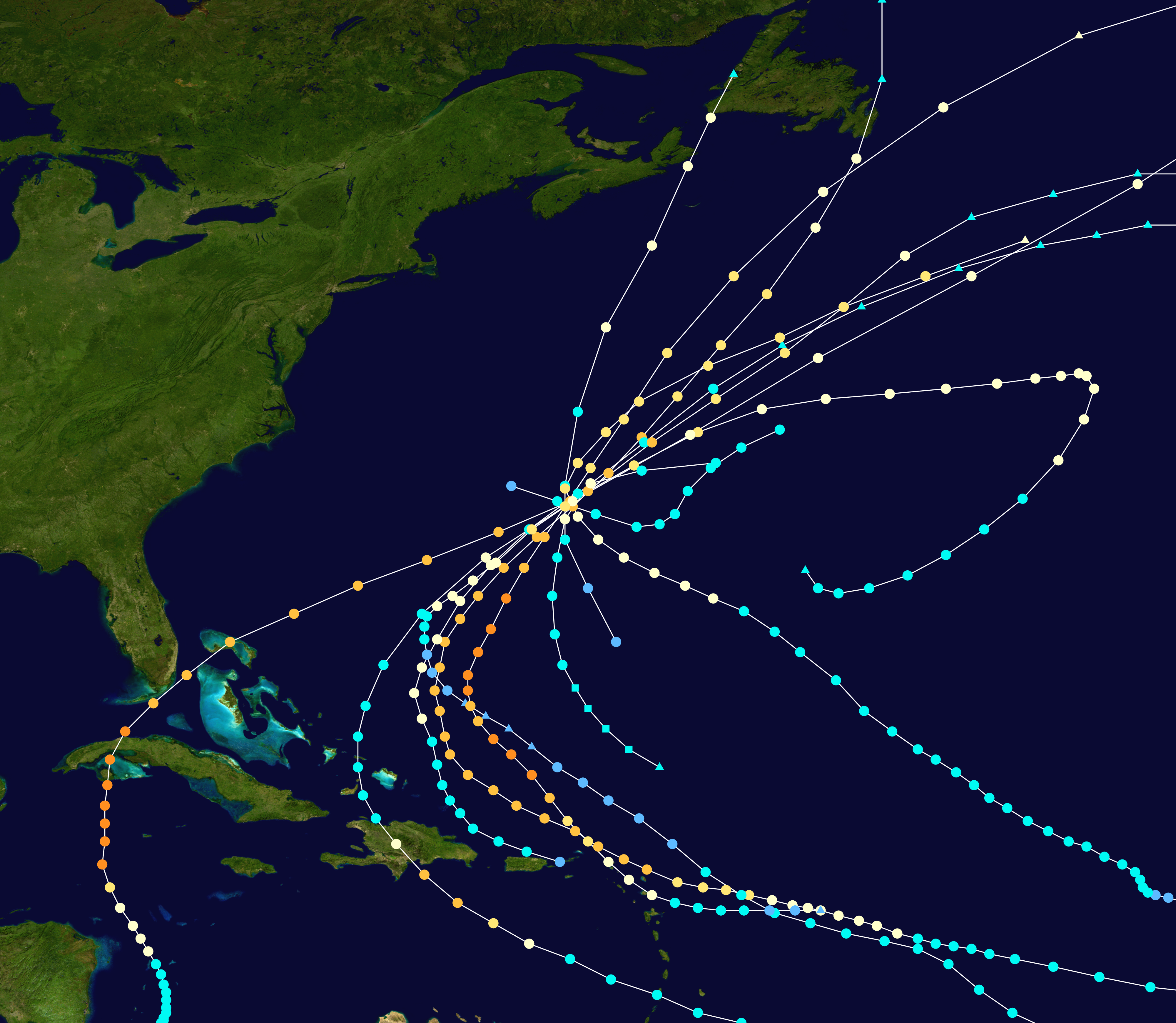 Tropical storms Karen and Jerry approaching Puerto Rico, Bermuda